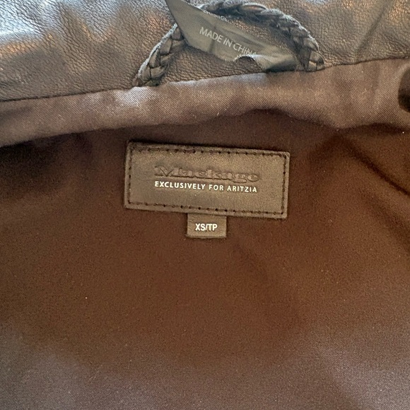 Women's Black Leather Jacket - Picture 4 of 6